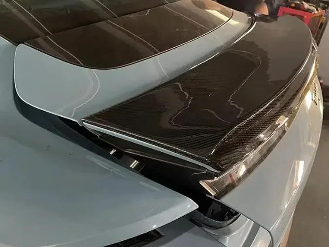 Новинка! MS Настоящее Кованое углеродное волокно Автомобильный задний крыло