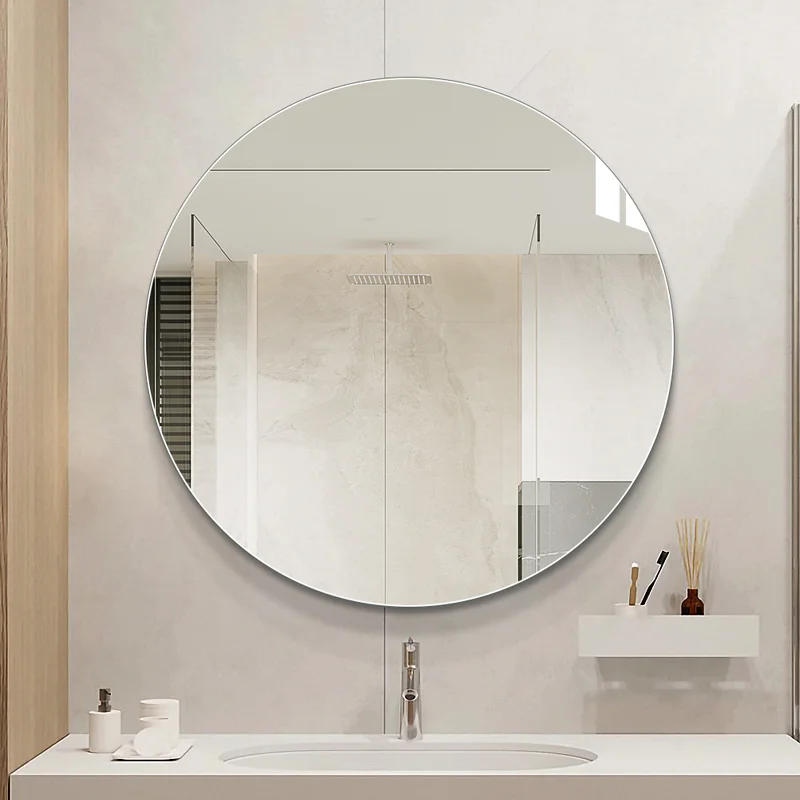 

Hanging Bathrooms Mirror Shelves Stickers Shaving Big Round Mirror Nordic Hanging Length Espejos De Pared House Ornament