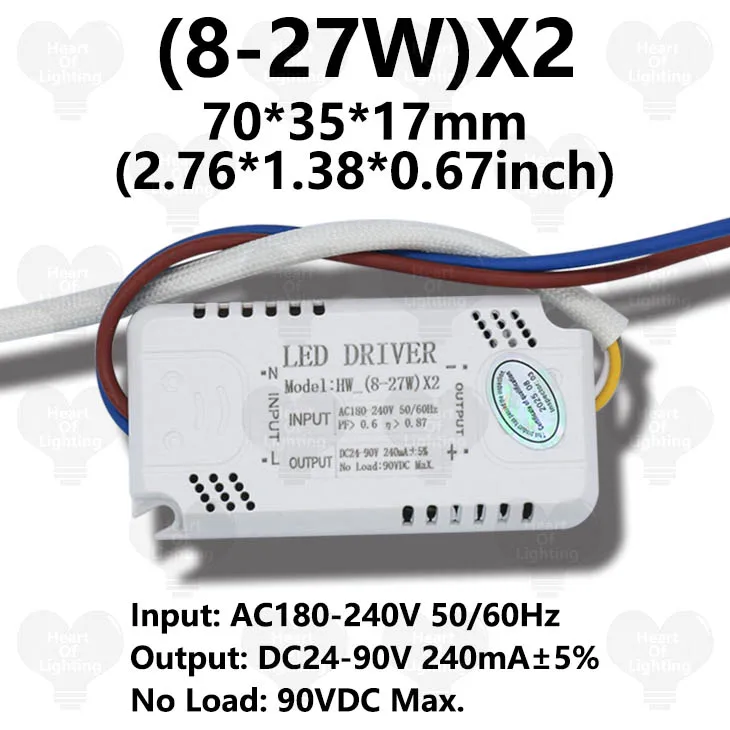 

Светодиодный драйвер warm and happy HW-(8-27W)X2