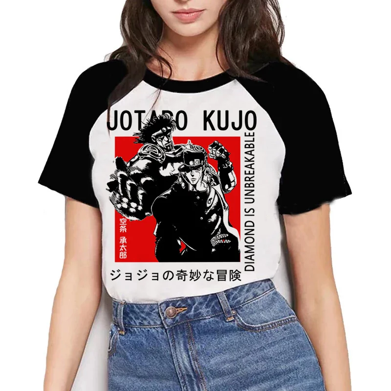 

Футболка мужская с принтом «Невероятные приключения Джоджо», белый винтажный топ с забавным японским принтом, y2k