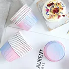 1030 шт. градиентная бумажная чашка для кексов маслостойкая подкладка для торта чашка для маффинов Свадебный Русалка день рождения Радужный декор для вечеринки товары для выпечки