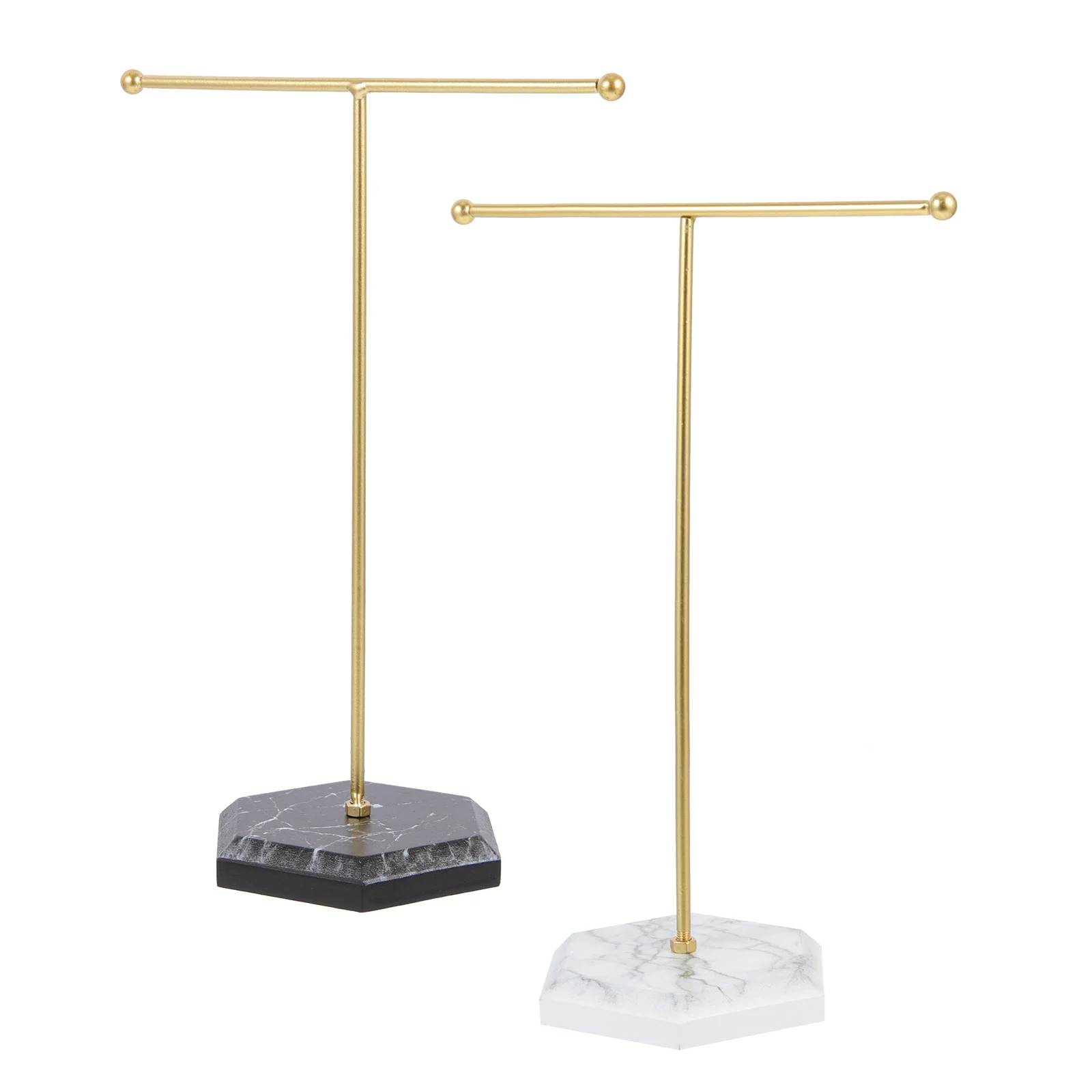 Jewelry Earring Holder Stand T Organizer Necklace Rack Display Bar Stands Metal Hanging Simple Dangle Holders Retailshape