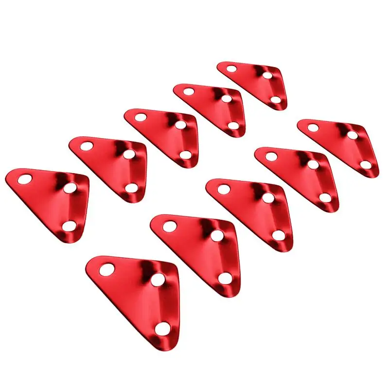

10 Pcs Triangle Tent Wind Rope Buckle Aluminum Alloy Tent Guyline Tensioners Three Holes Wind Rope Tent Buckles For Outdoor