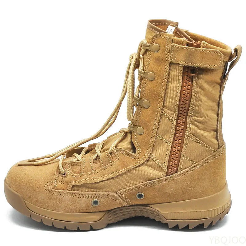 Army Combat Boots Desert Outdoor Boots With Side Zipper Size