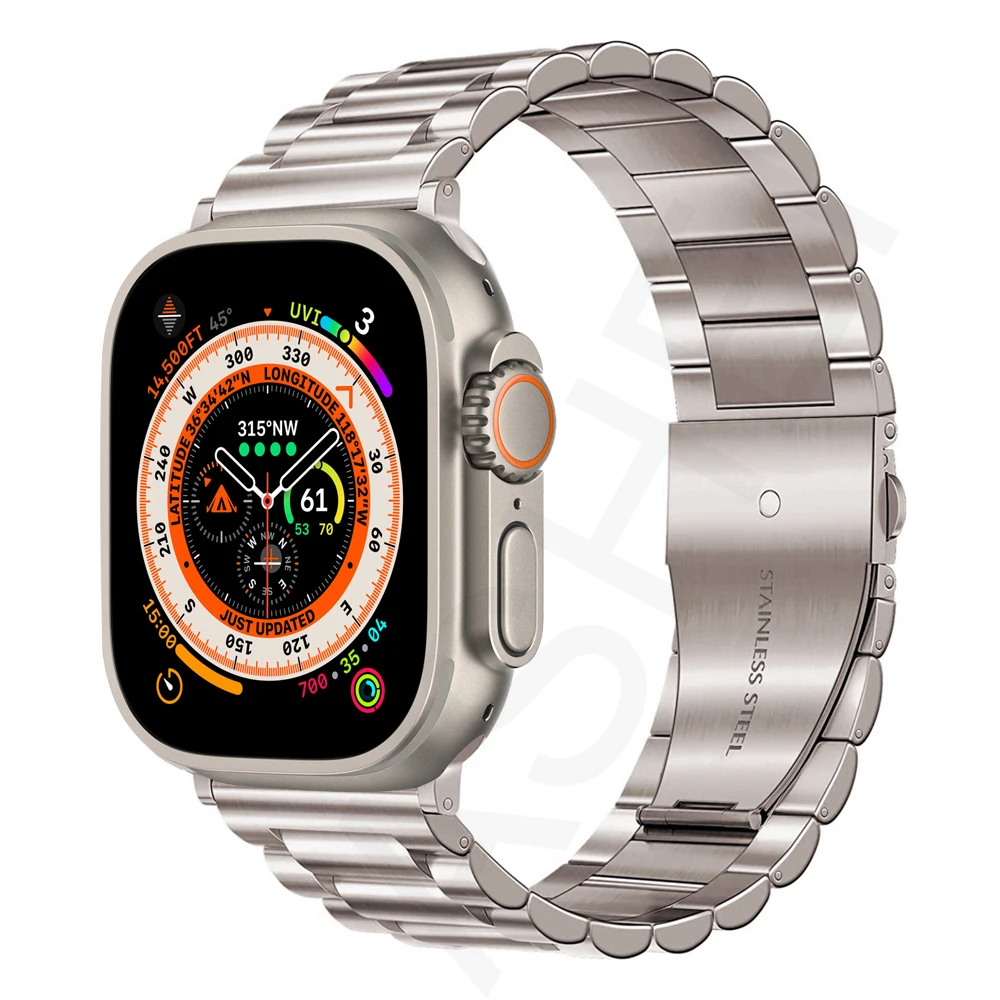 

Ремешок для apple watch band 8 7 45 мм 41 мм 6 SE 5 4 44 мм 40 мм, браслет из нержавеющей стали для apple watch ultra 49 мм iwatch 3 42 мм 38