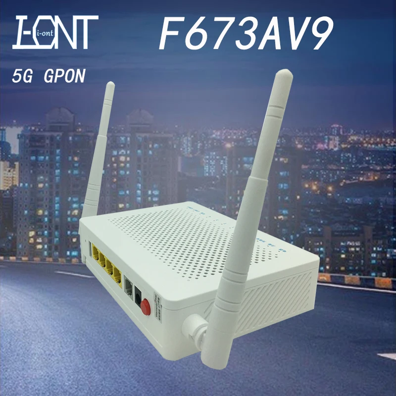 6PCS F673AV9 5G GPON ONT 4GE+2.4G & 5G+2USB Dual Band WIFI GPON Optic Fiber Modem ONU FTTH AC Roteador Second Hand Without Power