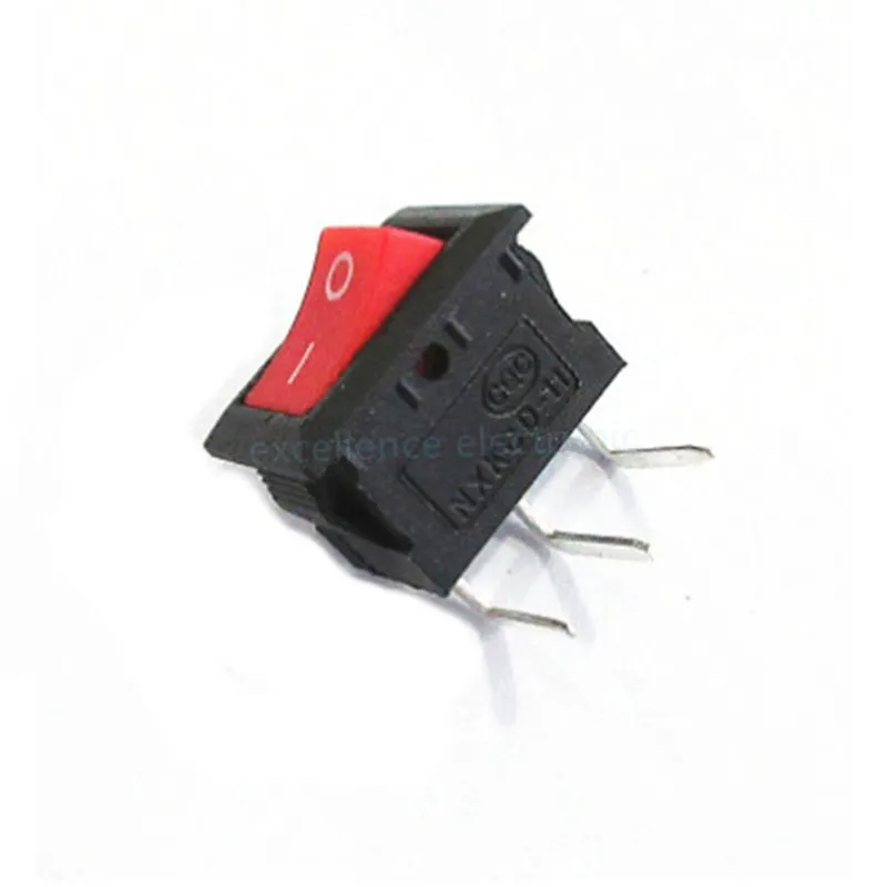 10 шт.лот KCD11 2Pin3Pin 10x15 мм мини кулисный переключатель SPST 3A 250V AC оснастка вклвыкл лодка кнопочный переключатель черный красный белый (art.: 3920bdfb21701) - 3920bdfb21701
