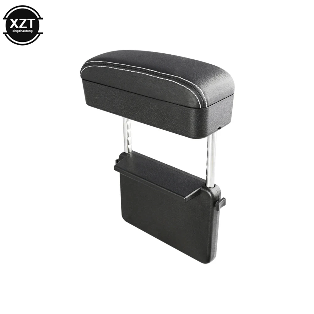 

Автомобильный подлокотник, ящик для хранения швов сиденья, искусственная кожа, подставка для локтя, регулируемая высота, автомобильный универсальный подлокотник, органайзер