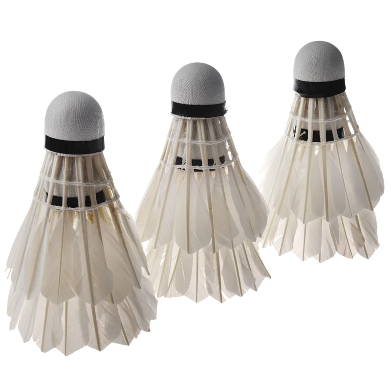 

6PCS White Feather Shuttlecocks Badminton