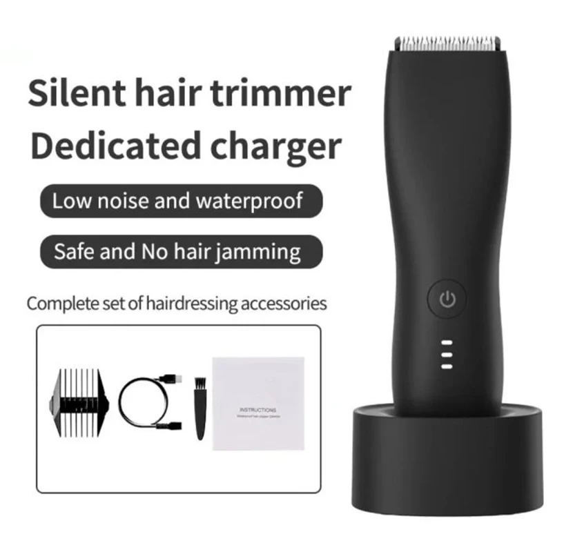 Groin Hair Trimmer for Men Pubic Body Electric Below The Belt Bikini Trimmer Hair Remover Waterproof Manscaper Male Balls Shaver