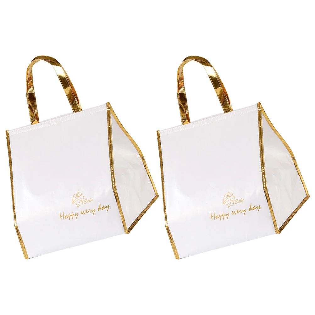 

2 Pcs Grocery Wagon Shopping Cart Bags Groceries Cooler Ice Pack Portable Lid Disposable Cake Insulation