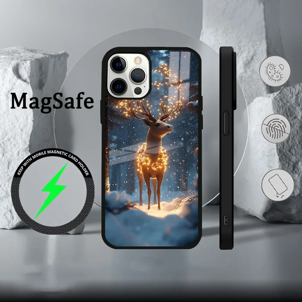 Милый чехол для телефона с Санта-Клаусом лосем снеговиком и рождественской елкой