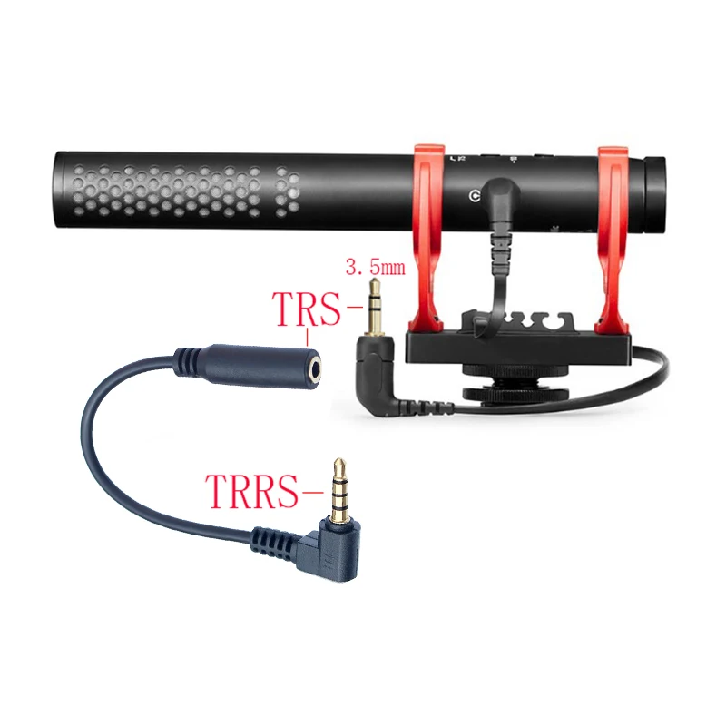 Черный адаптер для микрофона VIDEOMIC Micro-type Mics 12 см 3 5 мм |