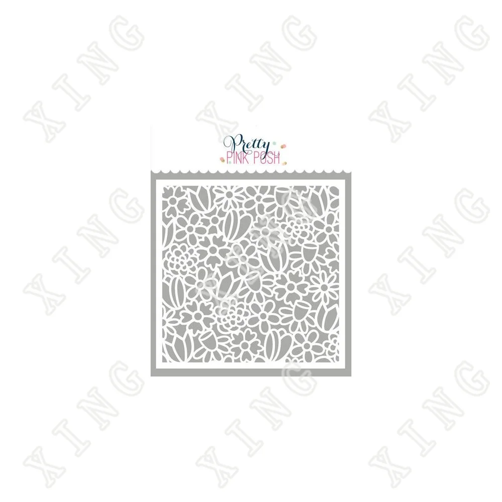 

Floral Background 2022 New Arrival Decor Diy Graphics Painting Scrapbooking Stamp Ornament Album Embossed Template Reusable