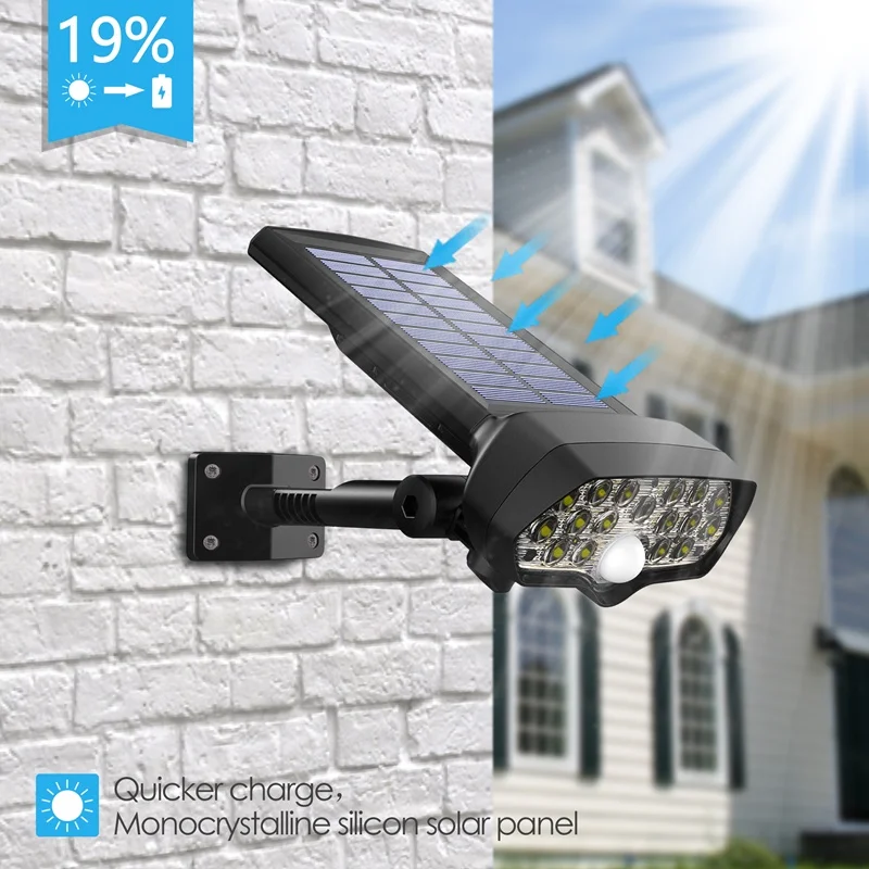 

Led Solar Lamp Outdoor Waterproof PIR Motion Sensor Wall Lamp Waterproof Solar Powered Spotlights for Outdoor Garden Decoration