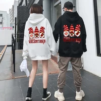 couple hoodie autumn fashion valentines day christmas dwarfs sweatshirt women korean cartoon tops vintage oversized hooded girl