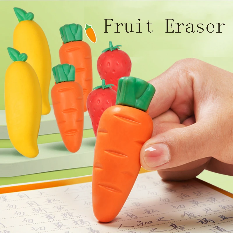

Креативный милый 3D карандаш с фруктами, большой Mac, мини-ластик для пыли, аксессуары для школы, новинка, Обучающие офисные канцелярские прина...