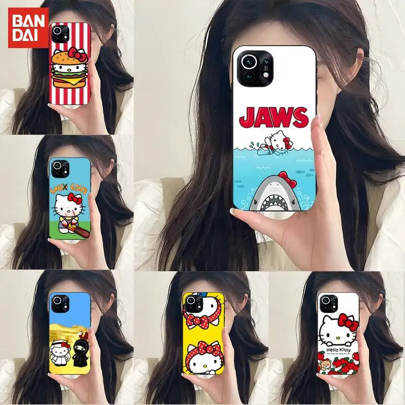 

Bandai Cute Hello Kitty Phone Case Fundas for Xiaomi Mi 9t 10t 11 11i 11x Poco M3 Pro X3 Nfc F3 Redmi 9 8 7 Trendy Cover Luxury