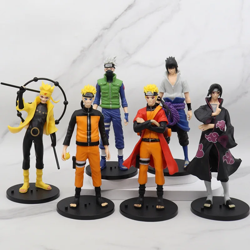 

Anime Naruto Uzumaki Uchiha Sasuke Kakashi Sakura Model Collection Toy Anime Action Figures Toys for Children