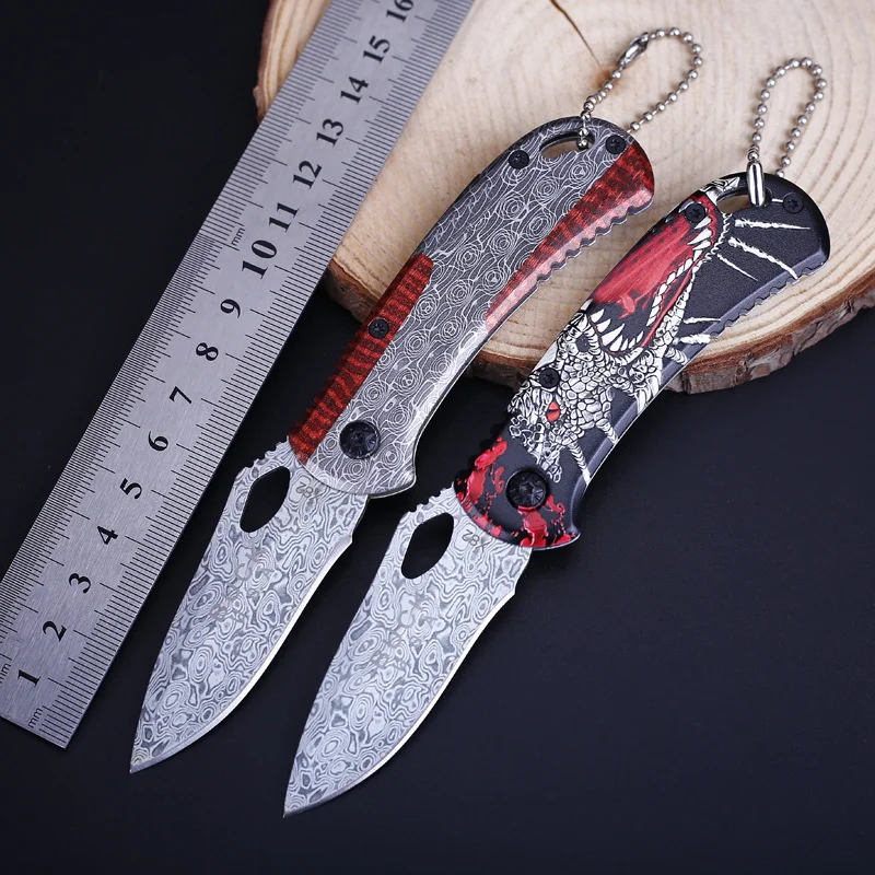 

Folding Knife Damascus Knife Outdoor Multifunctional Fruit Knife Portable Mini Sharp Boutique Fashion