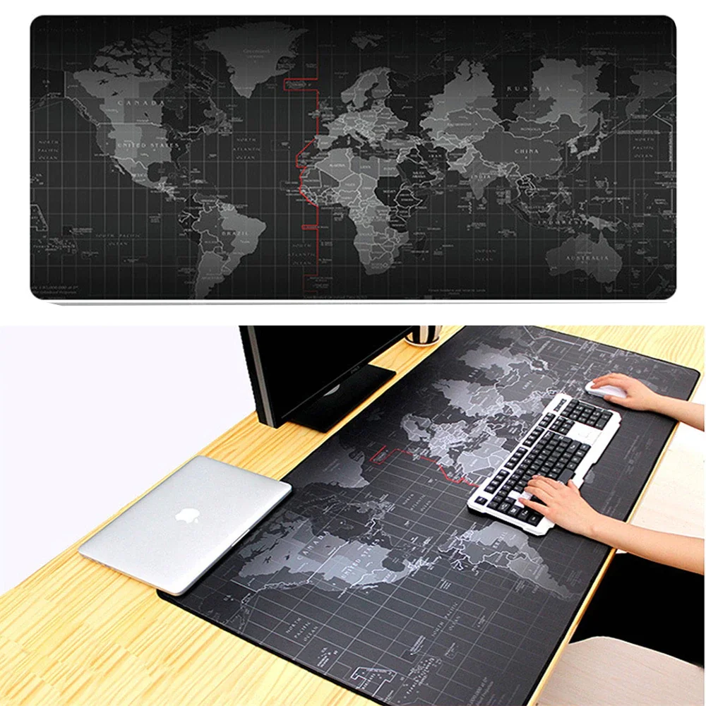 

Extra Large Mouse Pad Old World Map Gaming Mousepad Anti-slip Natural Rubber with Locking Edge Gaming Mouse Mat