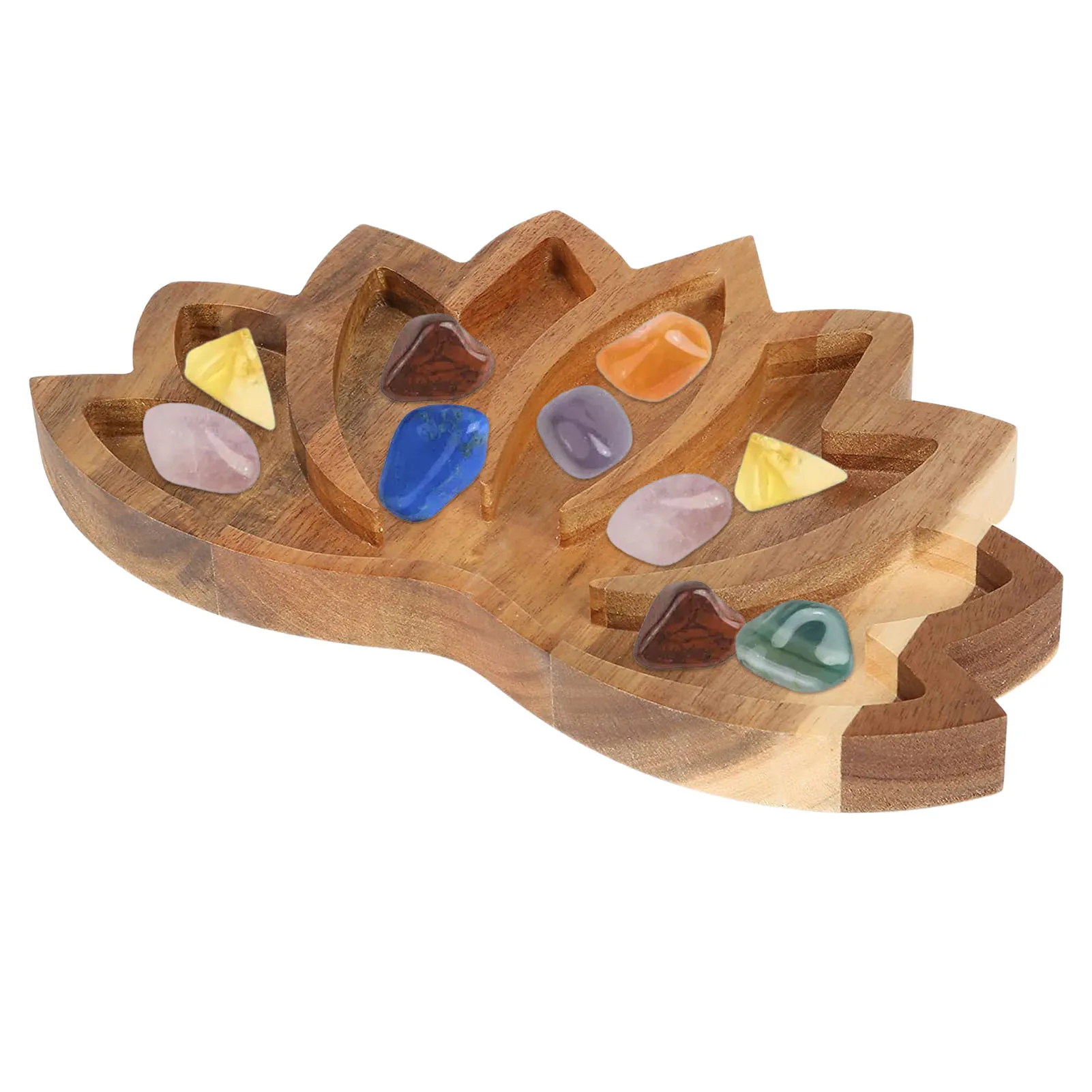 

Lotus Crystal Tray Lotus-Shaped Crystal Tray Crystal Display Holder For Stones Crystals Organizer Bowl Unique Lotus Flower Shape