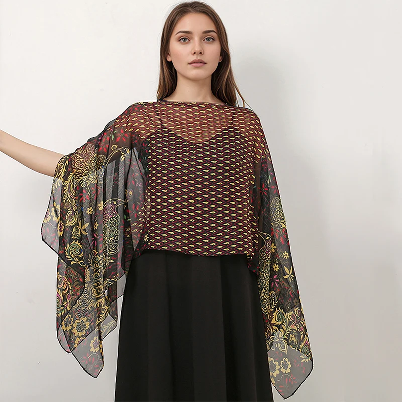 Женская летняя Солнцезащитная накидка с принтом в виде жемчуга