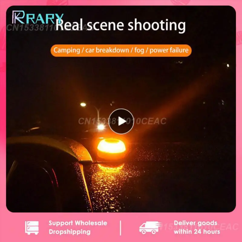

V16 Road Accident Lamp Flashing Warning Light Rechargeable Flash Beacon Safety Accessory Strobe Light Car Emergency Light Led