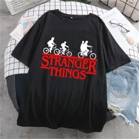 summer new stranger things season 4 t shirt men cartoon tops cotton print t shirt fashion funny upside down graphic unisex tees
