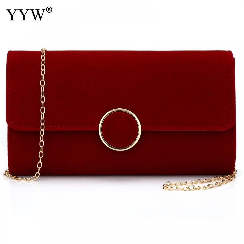 

Retro Velvet Evening Bag For Women Small Solid Lap Day Purses And Handbags Wedding Chain Shoulder Bag Dinner Clutch Wallet Sac