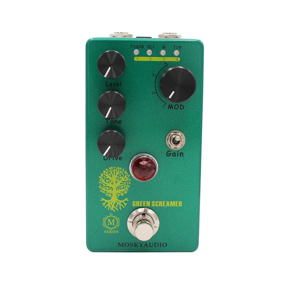 

MOSKYAUDIO GREEN SREAMER Guitar OverDrive TS9/TS808 Effects Pedal True Bypass Function Guitar Effects Processor Accessories