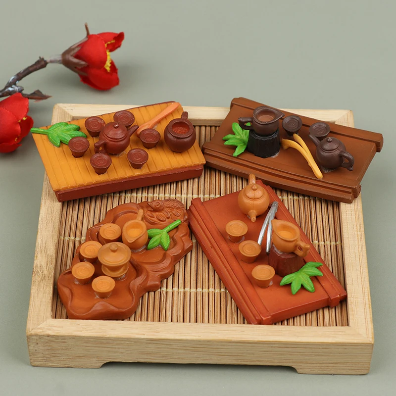 

1 Set 1:12 Doll House Chinese Tea Set Miniature Model Garden Furniture Scene Toy For Children