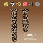 Браслет с леопардовым принтом для Apple Watch Band 44 40 41 45 38 мм 42 мм, силиконовый ремешок для iWatch Series 7 6 SE 5 4 2 3, женский