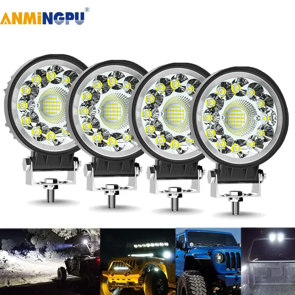 4-дюймовый светодиодный бар для бездорожья 4X4 прожектор 99 Вт рабочий свет Jeep Truck