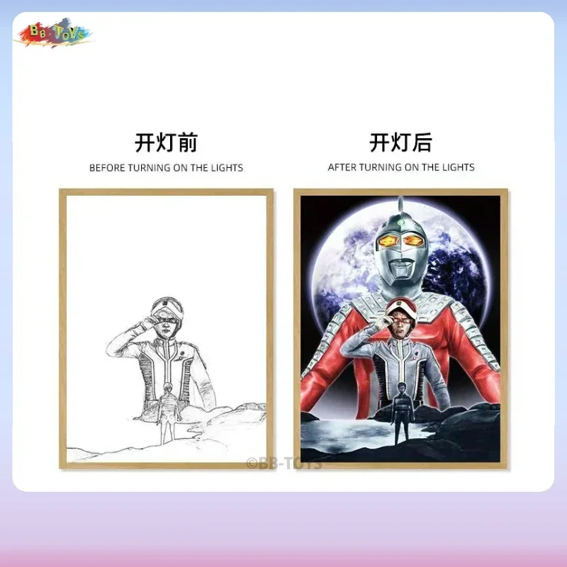 В наличии BB Original Ultraman Series UltraSeven Night Light Pluged Аниме Фигурки Игрушки Подарочная