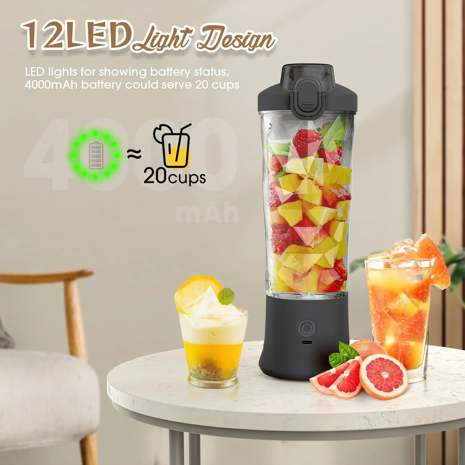 Удобный и портативный персональный блендер — компактный комплект из 2