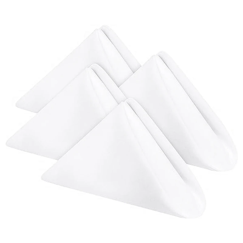 

Cotton Dinner Napkins + Hemmed Edges, Washable Napkins Perfect For Parties, Weddings And Dinners