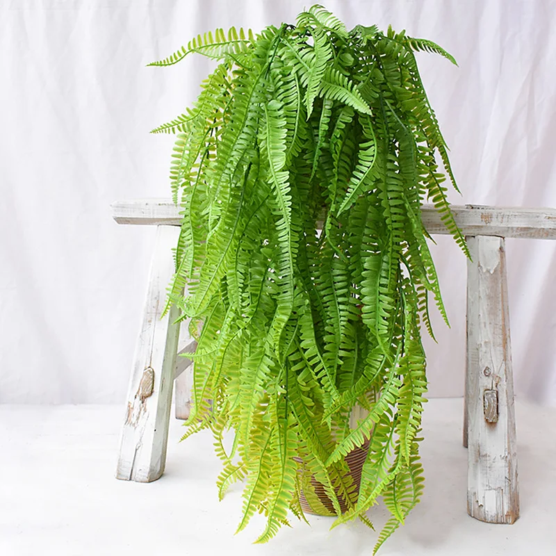 

90cm Persian fern Leaves Vines Room Decor Hanging Artificial Plant Plastic Leaf Grass Wedding Party Wall Balcony Decoration