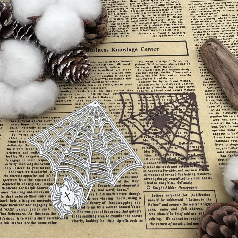 

Металлические Вырубные штампы в виде паутины для Хэллоуина, альбом для скрапбукинга своими руками, рельефные вырубки ручной работы