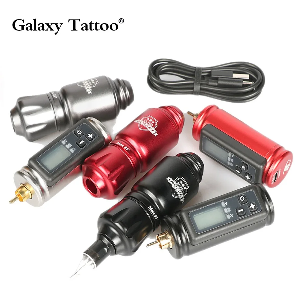 

Rocket Tattoo Kit Mini Rotary Tattoo Pen Kits With 2 Power Battery RCA Eyebrow Tattooing Machine Pen Wireless Mini Tattoo Sets
