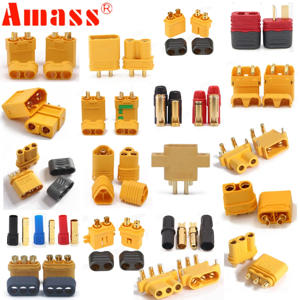 10 x Amass XT60 + XT30U XT60U XT90 XT90-S MR60 MR30 XT60PW XT90PW XT30PW AS150 XT150 XT60-P MR30PB MT30 MT60 коннектор (5 пар)