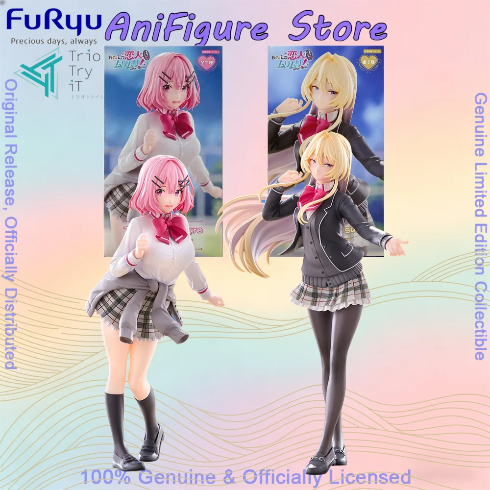 Фото Официальная оригинальная фигурка FuRyu Trio Try It Watanare Ouzuka Mayui Amaori Renako, аниме-модель, коллекционная игрушка, в наличии №1