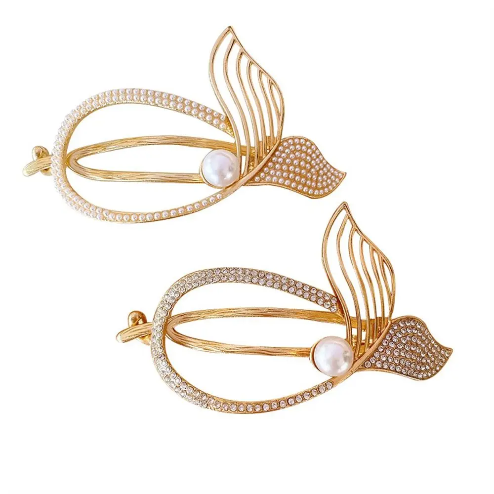 

Fashion Alloy Pearl Ponytail Rhinestone Hair Accessories Shark Clips Hair Clips Hair Claw