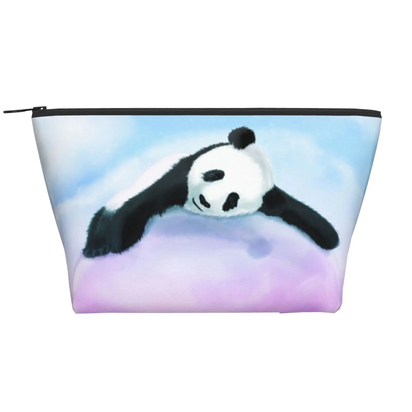 

Panda Cloud Pink and Blue Tote Bag Organizer Trapezoid Daily Storage Bag Polyester Packaging Stocked Folding
