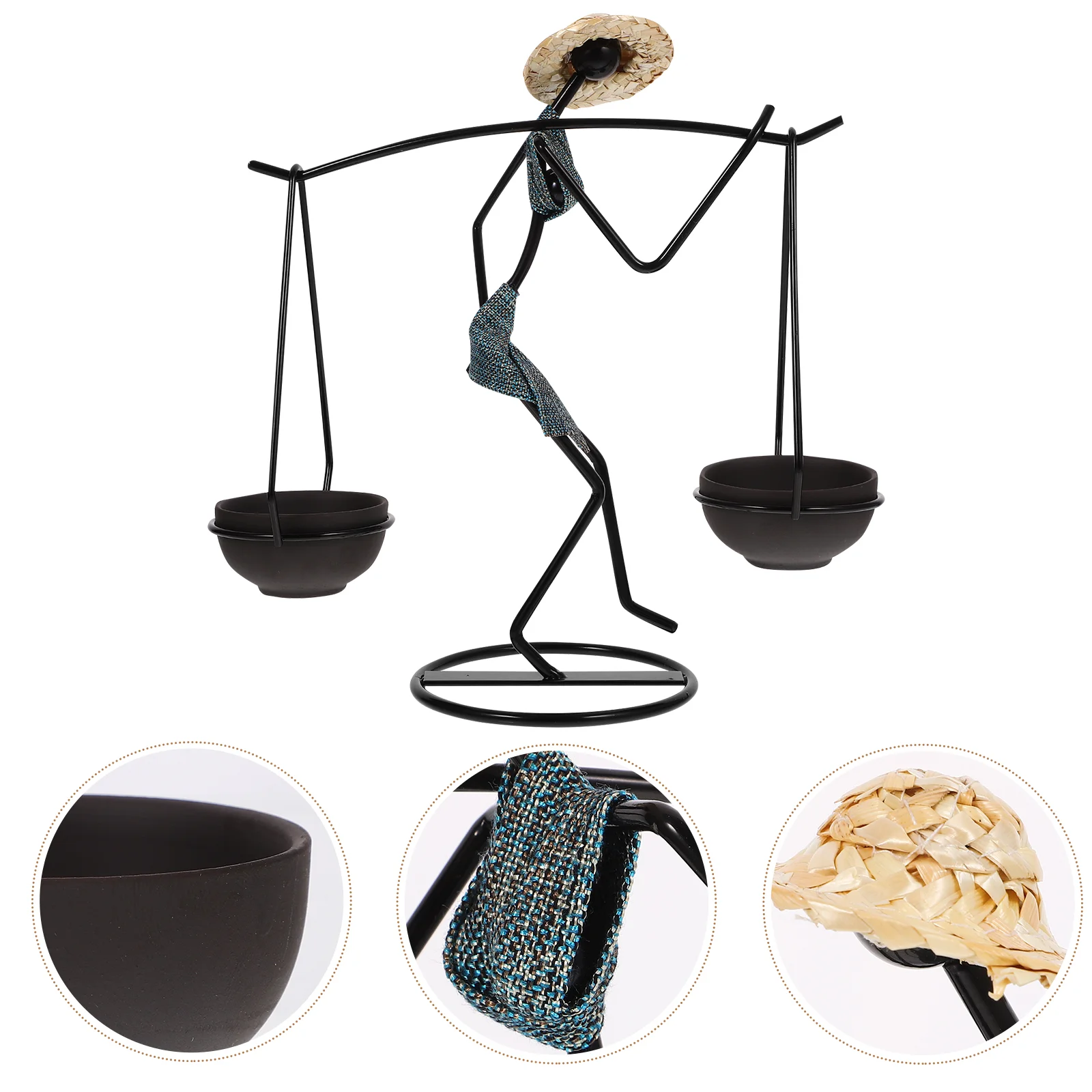 

Candlestick Tea Lights Modern Nationality Holder For Decoration Cloth Desk Home Girl Pillar Pedestal