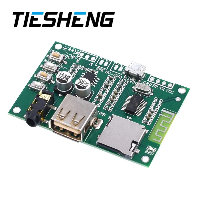 

BT201 Dual-mode Bluetooth 5.0 Lossless Audio Power Amplifier Board Module TF Card U Disk BLE SPP Passthrough Serial Port