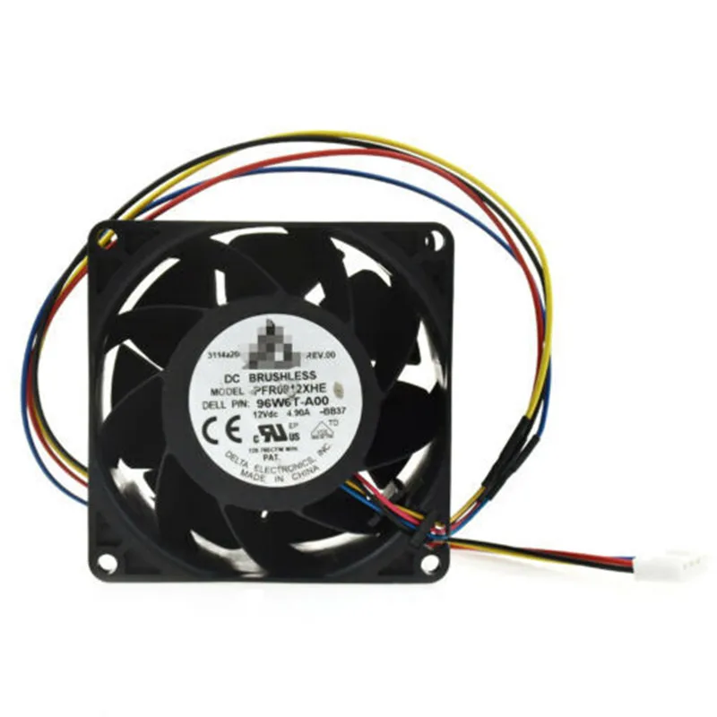 PFR0812XHE Для Delta 4pin PWM охлаждающий вентилятор 12 В 4,9 а 80*80*38 мм 13300 об/мин