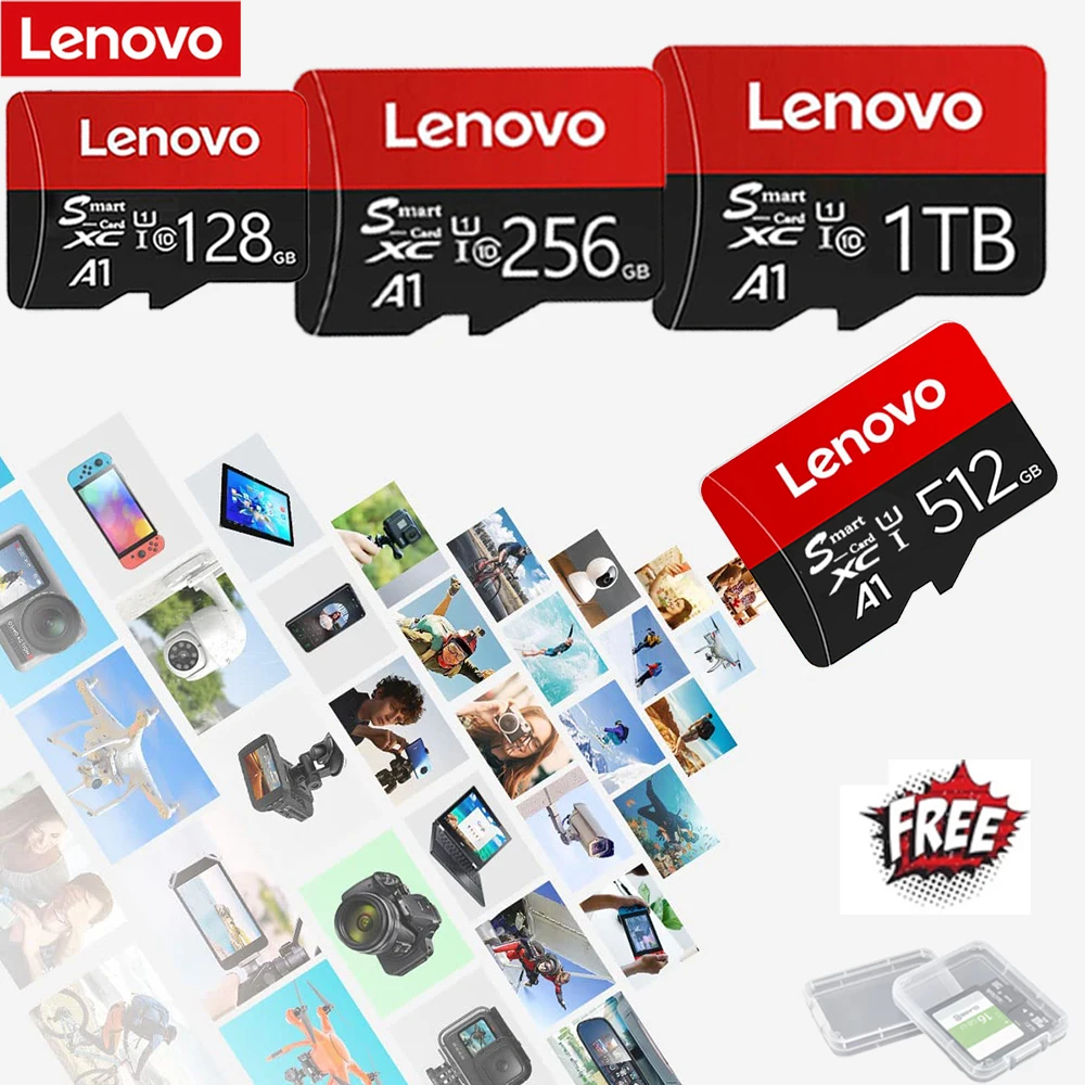 

TOP Lenovo Original Micro TF SD Card USB C Hub 1TB 256GB 128GB 64GB Class 10 Memory Card 256 128 GB SD Card Micro TF Memorycard