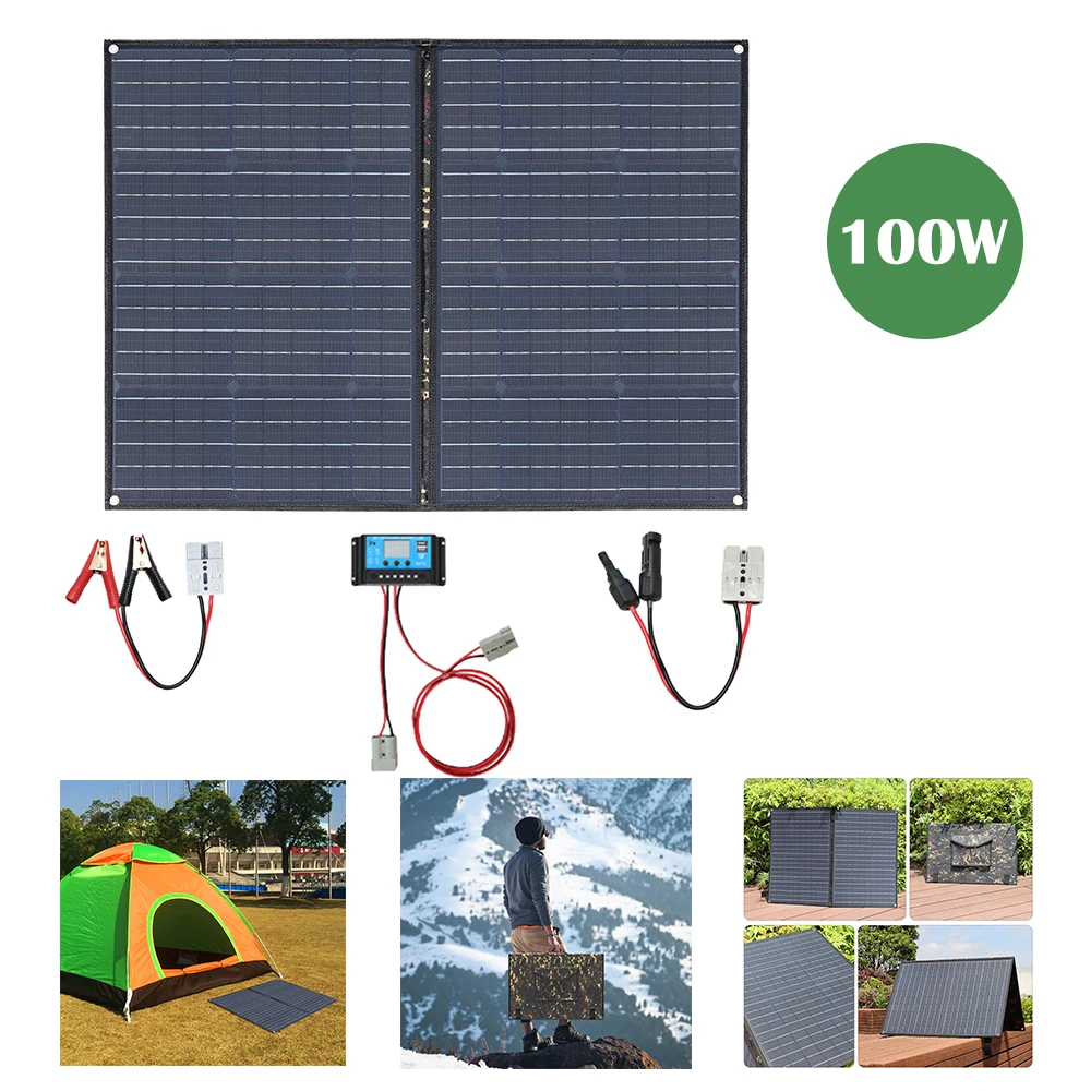 BOGUANG 100W Tragbare Solar Panel 20V für Power Station Zertifiziert Renoviert Solar Ladegerät 12V