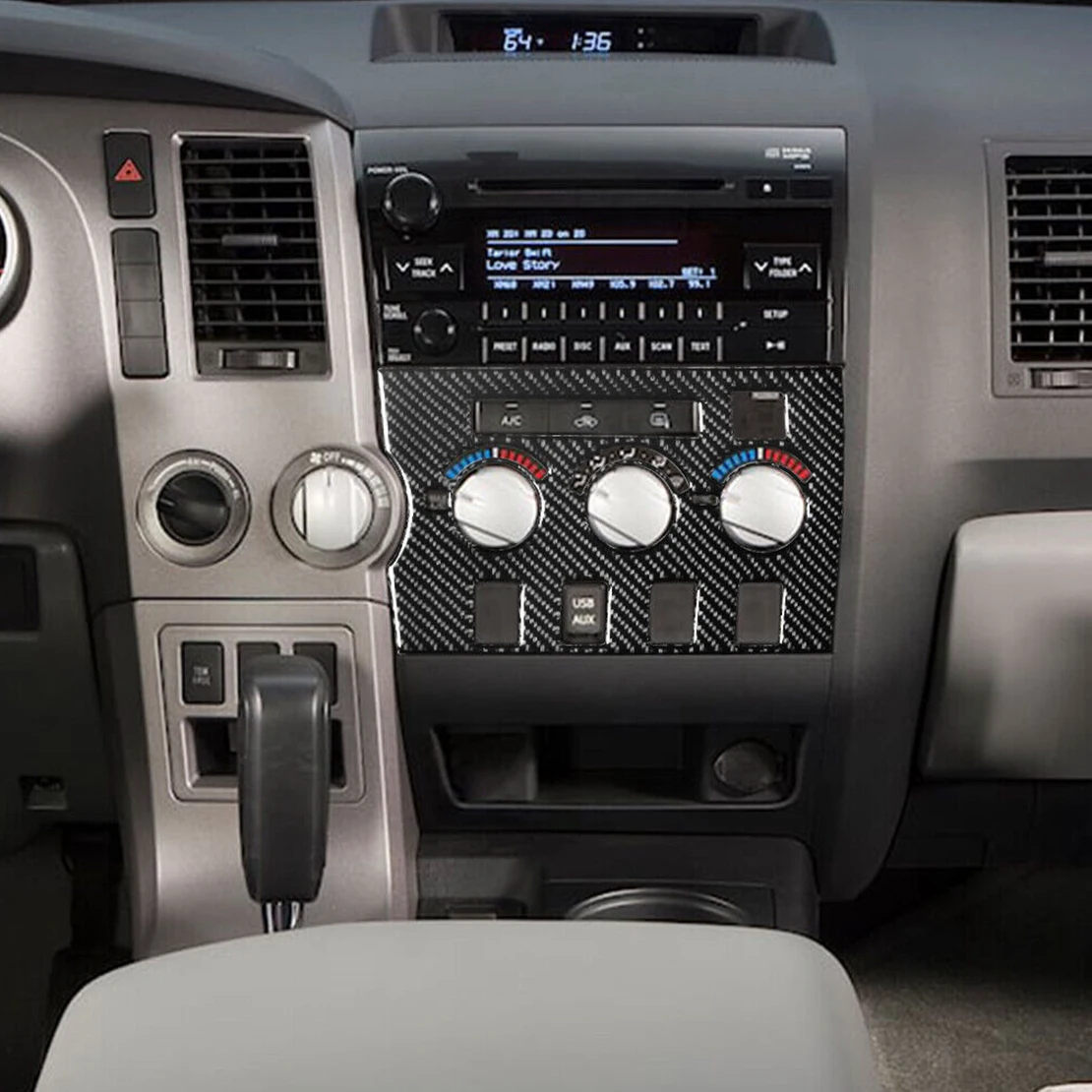 Черная автомобильная консоль из углеродного волокна накладка на панель